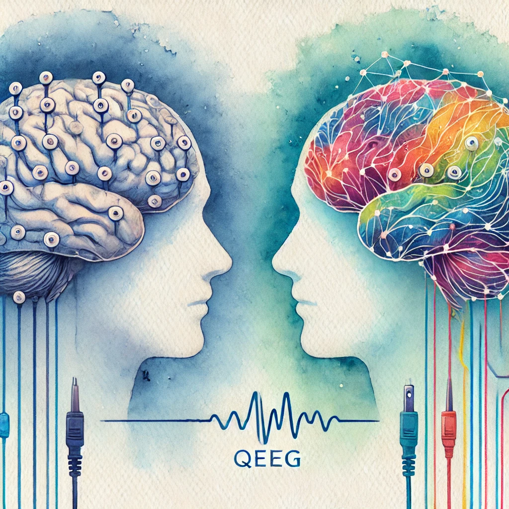 مقایسه از نوار مغز (EEG) و نقشه مغز (QEEG)